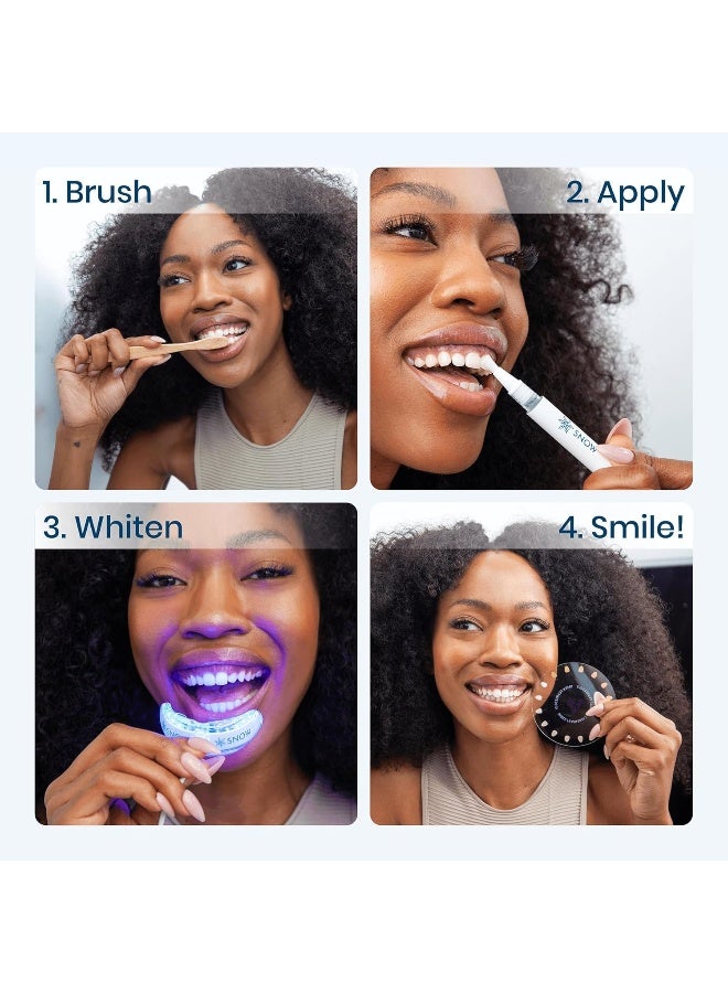 SNOW Teeth Whitening Kit with LED Light, 3 Whitening Wands, LED Mouthpiece, Shade Guide, Complete at-Home Teeth Whitener System - Image 2